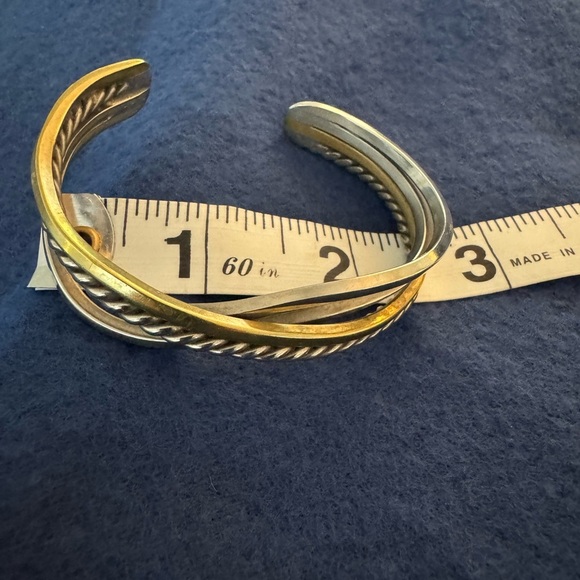 Elegant Handcrafted Twisted Cuff Bracelet - Picture 2 of 8